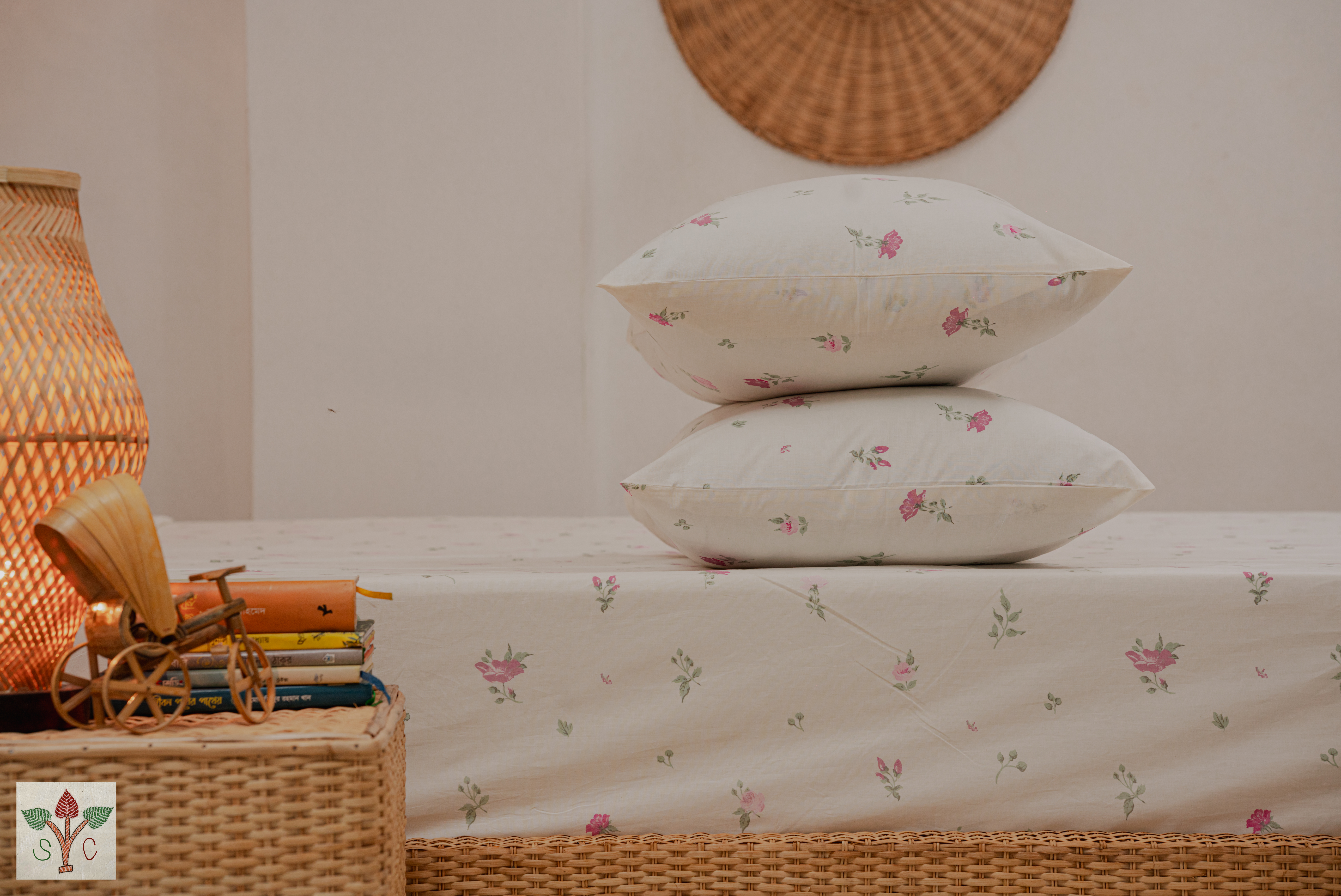 Off White Pink Flowers Bedding - Image 5